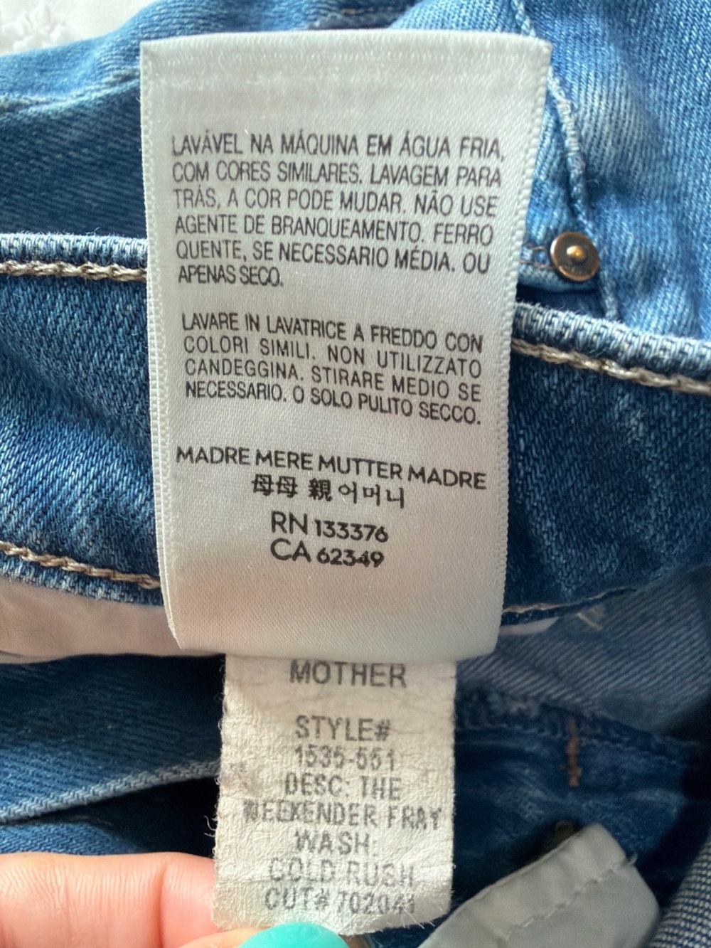 MOTHER Weekender Fray Gold Rush Floral Embroidered Flare Jeans Women’s 26 EUC - Picture 8 of 12